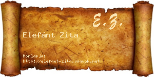 Elefánt Zita névjegykártya